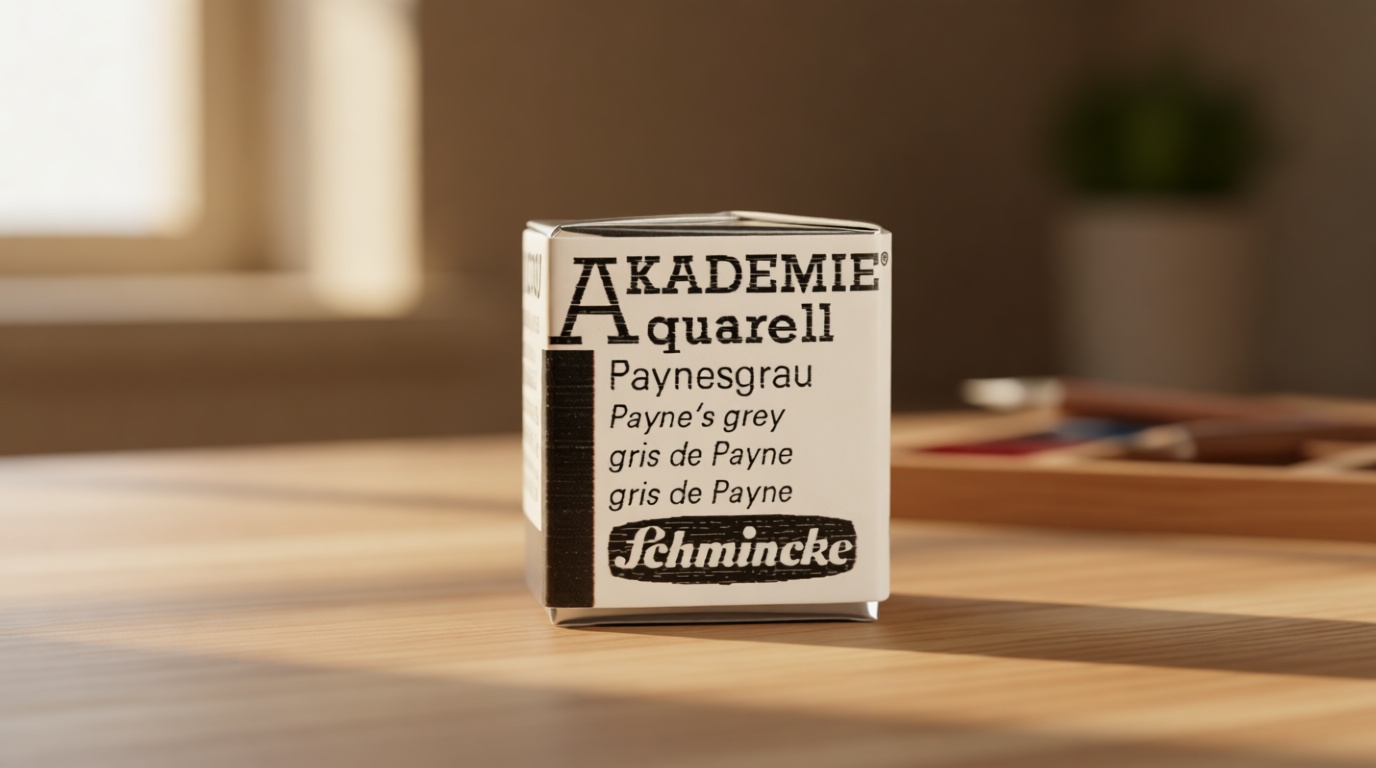Schmincke Akademie Aquarell Watercolor Pan - Payne's Grey, Half Pan
