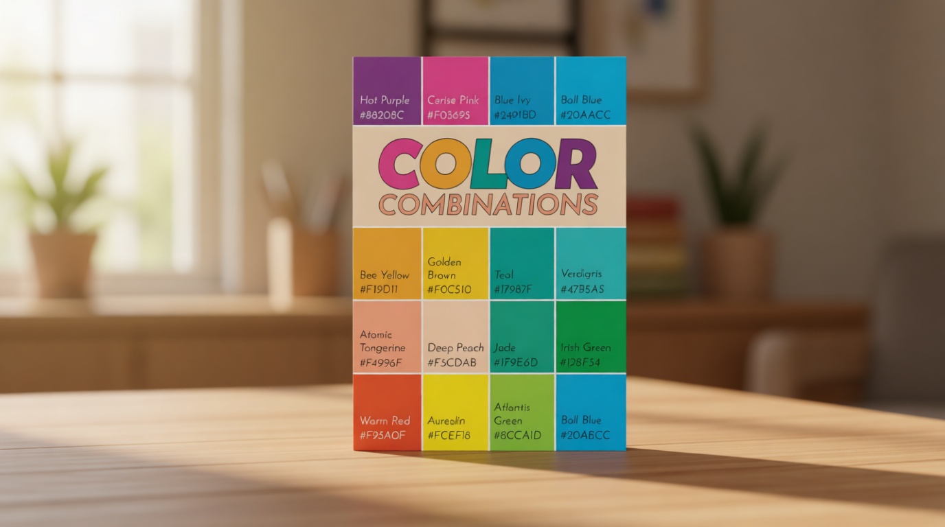 Color Combinations Book: Color Palette Book with 220 Color Schemes & 895 Color Combinations.