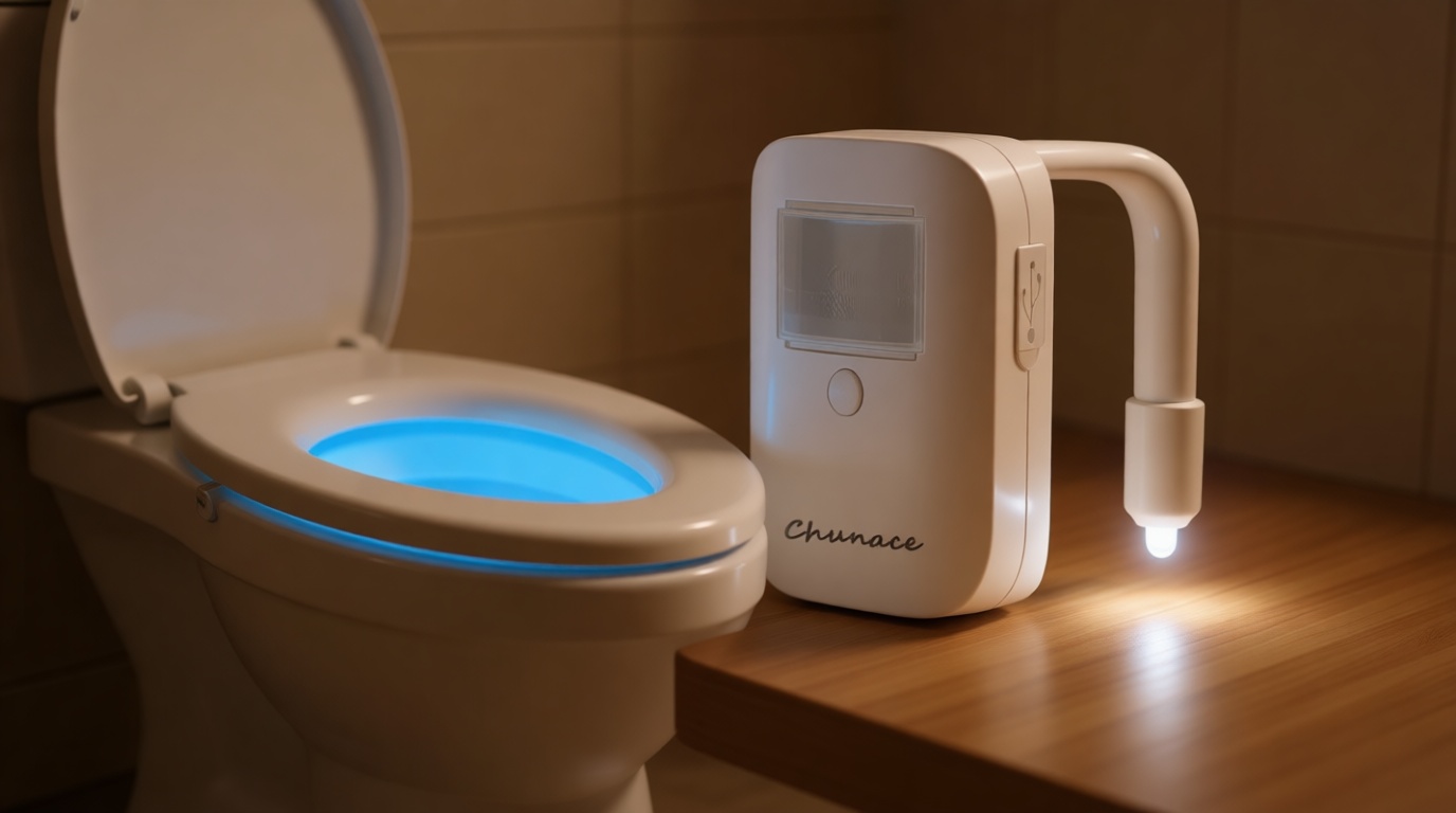 Rechargeable Toilet Night Light with Motion Activated Sensor, 16 Colors LED Nightlight Inside Bowl, Cool Stuff for Bathroom Decor Accessories, Unique & Funny Gadgets for Men/Kids Birthday Gift 2025