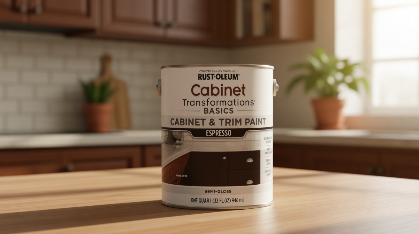 Rust-Oleum 372011 Transformations Basics Cabinet & Trim Paint, Quart, Espresso