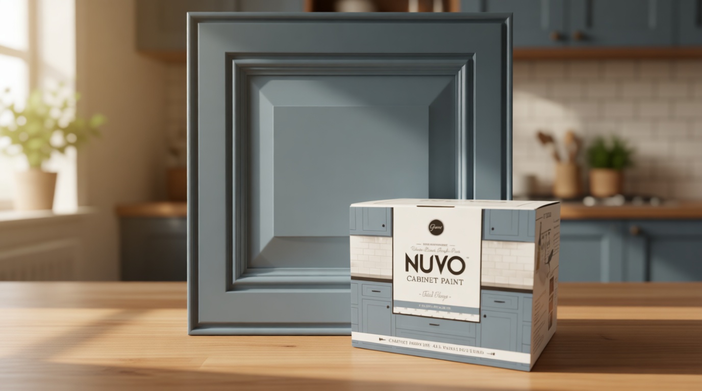 Nuvo Tidal Haze Cabinet Makeover Kit - Easy DIY 7-Piece Set, Dusty Pale Blue, Long-Lasting Finish