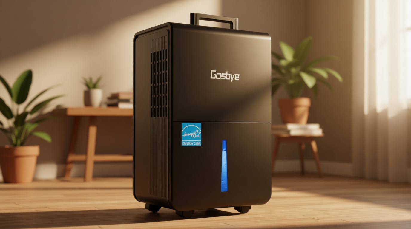 Gasbye 4500 Sq.Ft. 2026 Energy Star Dehumidifier for Basement & Large Rooms with Drain Hose, Max 115 Pints/Day | 45dB Quiet Compressor | 1.7 Gal Water Tank | Auto Shut-Off & Restart, Black ENERGY STAR