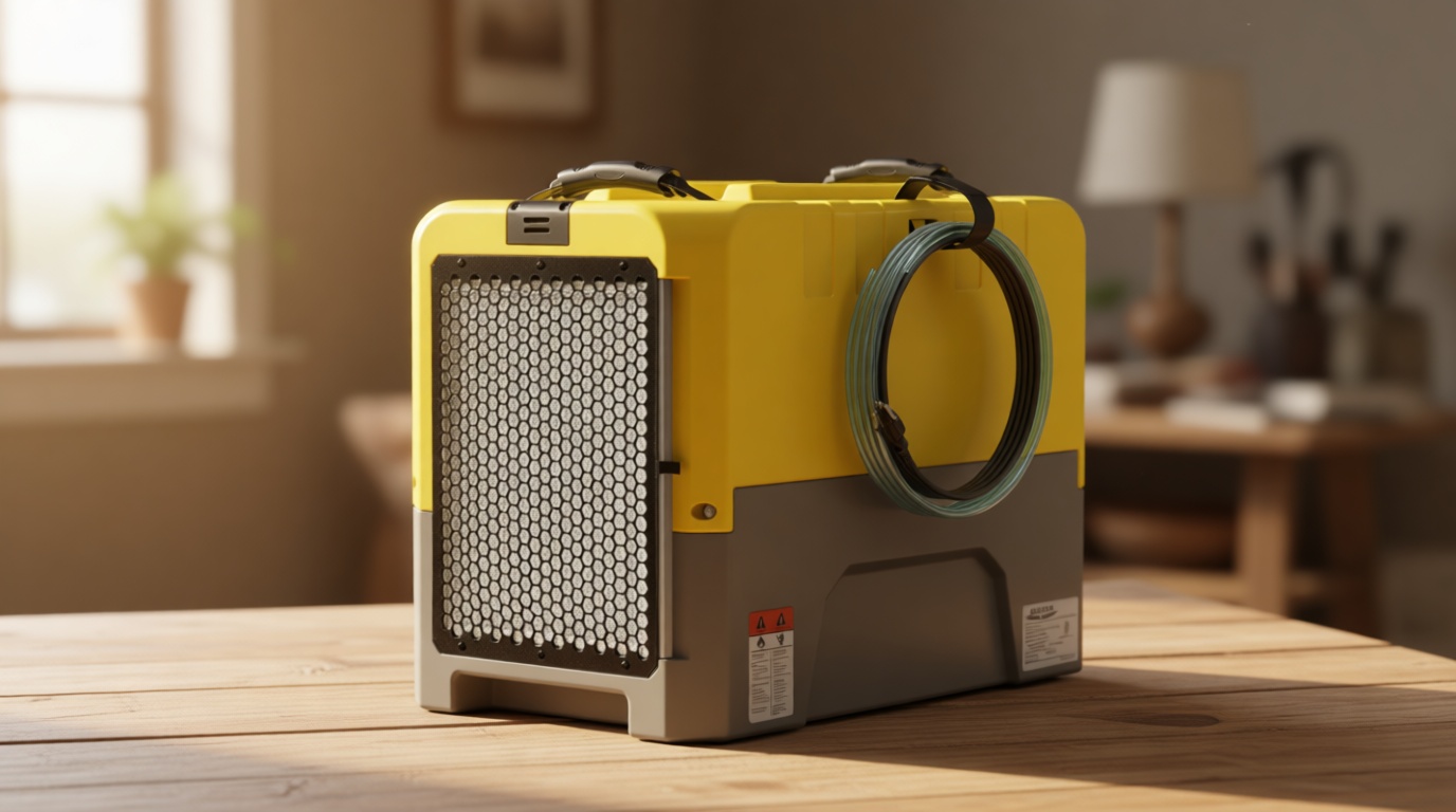 ALORAIR 180 PPD Commercial Dehumidifier with Pump Drain Hose, LGR Dehumidifiers for Basement Warehouse & Job Sites, Crawl Space Dehumidifier for Water Damage Restore, 5-Year-Limited Warranty, Yellow