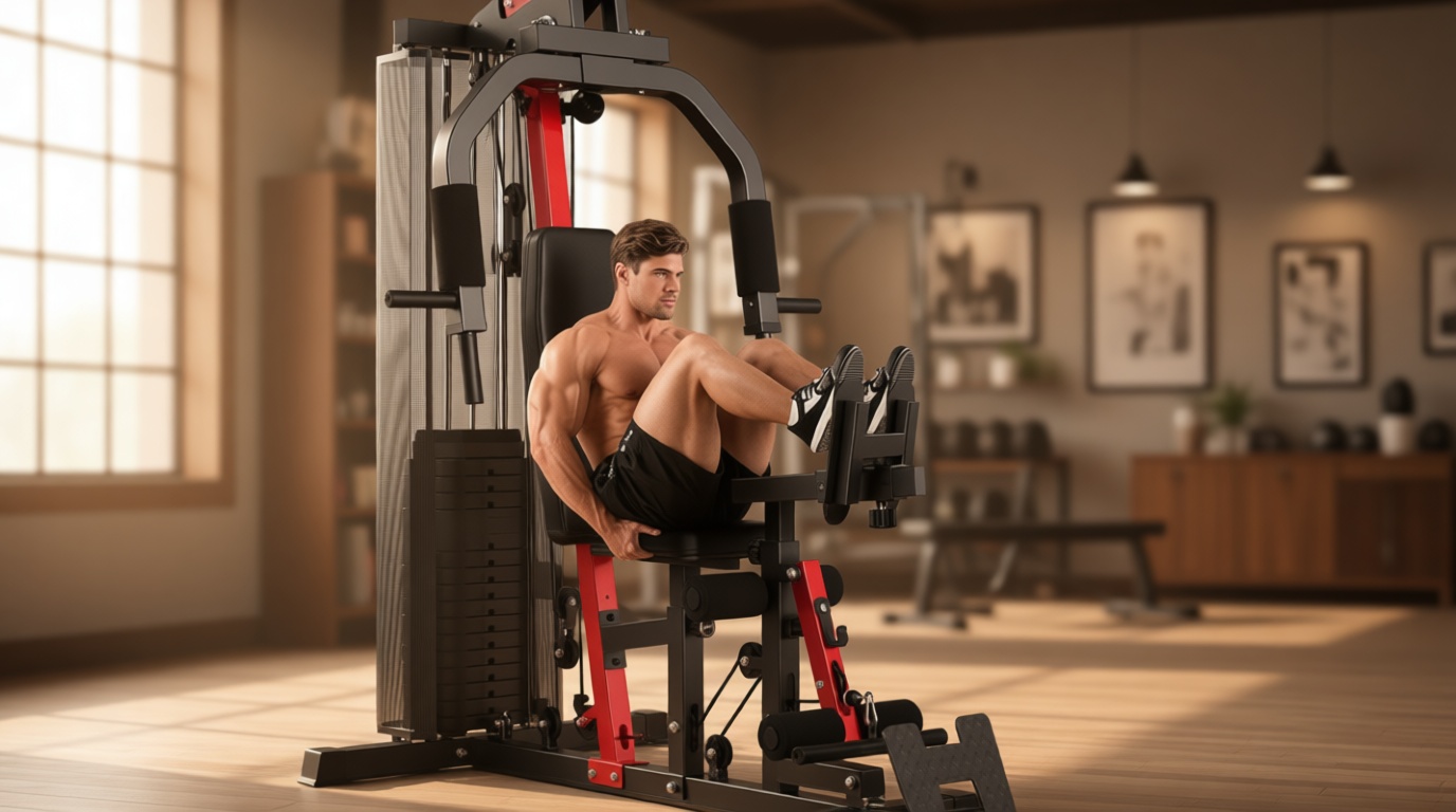 Home Gym Workout Equipment 148LB Weight Stack, Full Body Workout Machine for LAT Pulldown, Chest Press, Leg Extension & Strength Training, Multi Function Fitness Equipment