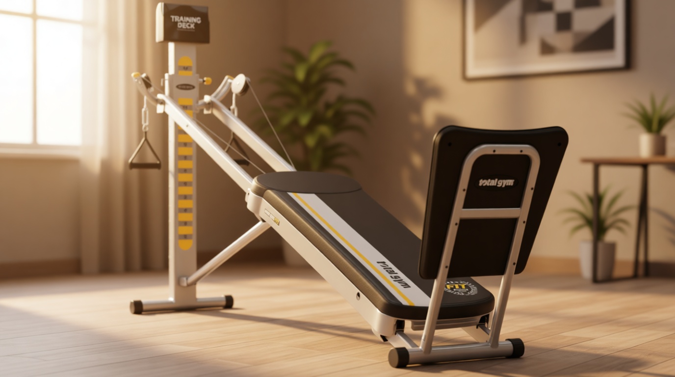 Total Gym Fit Anniversary Edition, Incline Bodyweight Training Home Exercise Machine w/ Upper Body System, 14 Levels of Resistance & XL Squat Stand