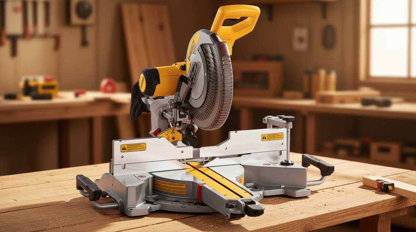 DEWALT Miter Saw, 12 Inch Double Bevel Sliding Compound Miter Saw, Includes Blade Wrench and Clamp, Increased Crosscut Capacity, Powerful 3800 RPM Motor 15 Amp (DWS779)
