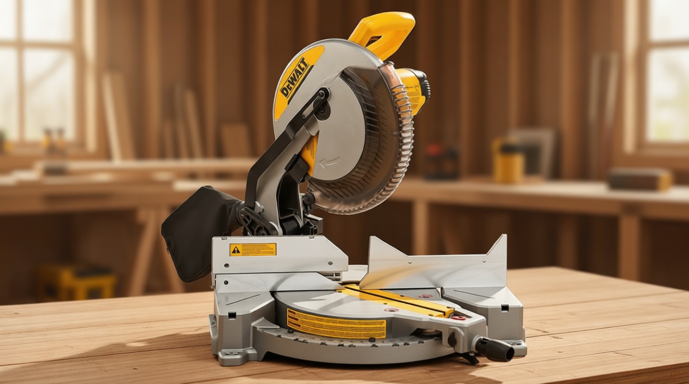 DEWALT 12-Inch Miter Saw, 15-Amp, Single Bevel, Compound (DWS715)
