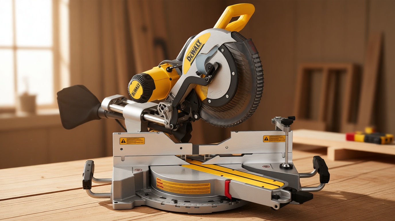 DEWALT Miter Saw, 12-inch Double Bevel Sliding Compound Miter Saw with XPS LED Shadow Light System, Includes Blade Wrench, Material Clamp and Dust Bag (DWS780)