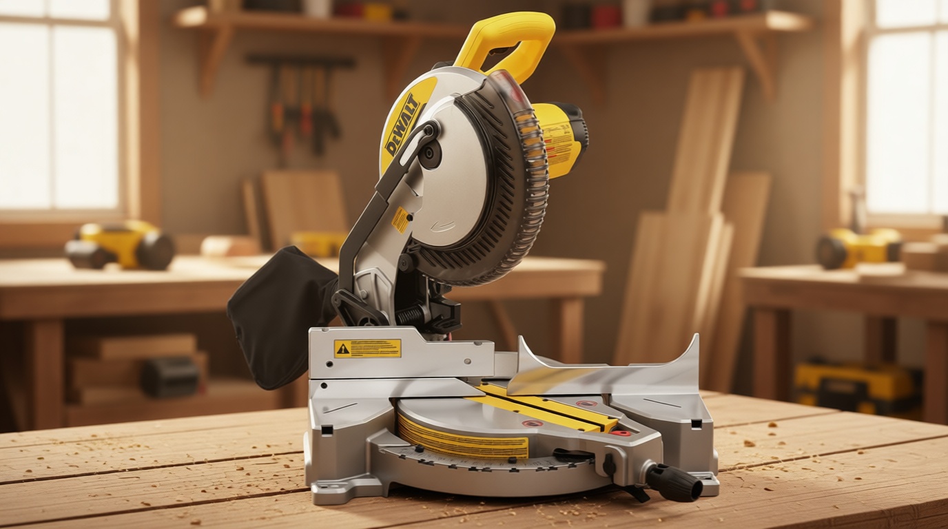 DEWALT Miter Saw, Single Bevel, Compound, 10-Inch, 15-Amp (DWS713)