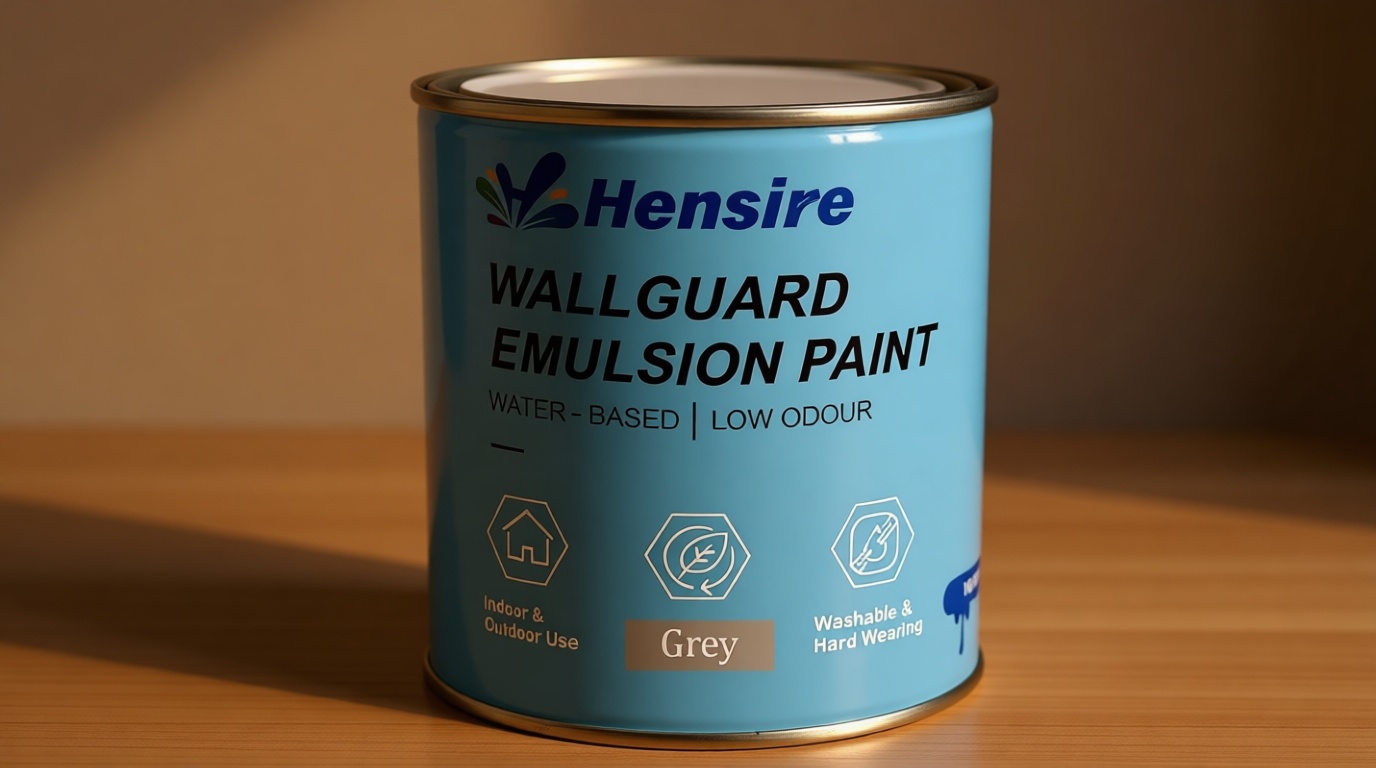 Hensire Exterior Wall Paint - 35oz Light Grey Water-Based Paint for Concrete, Cement, Brick, Mansory & Stone, Low Odor Waterproof Paint for Wall Outdoor