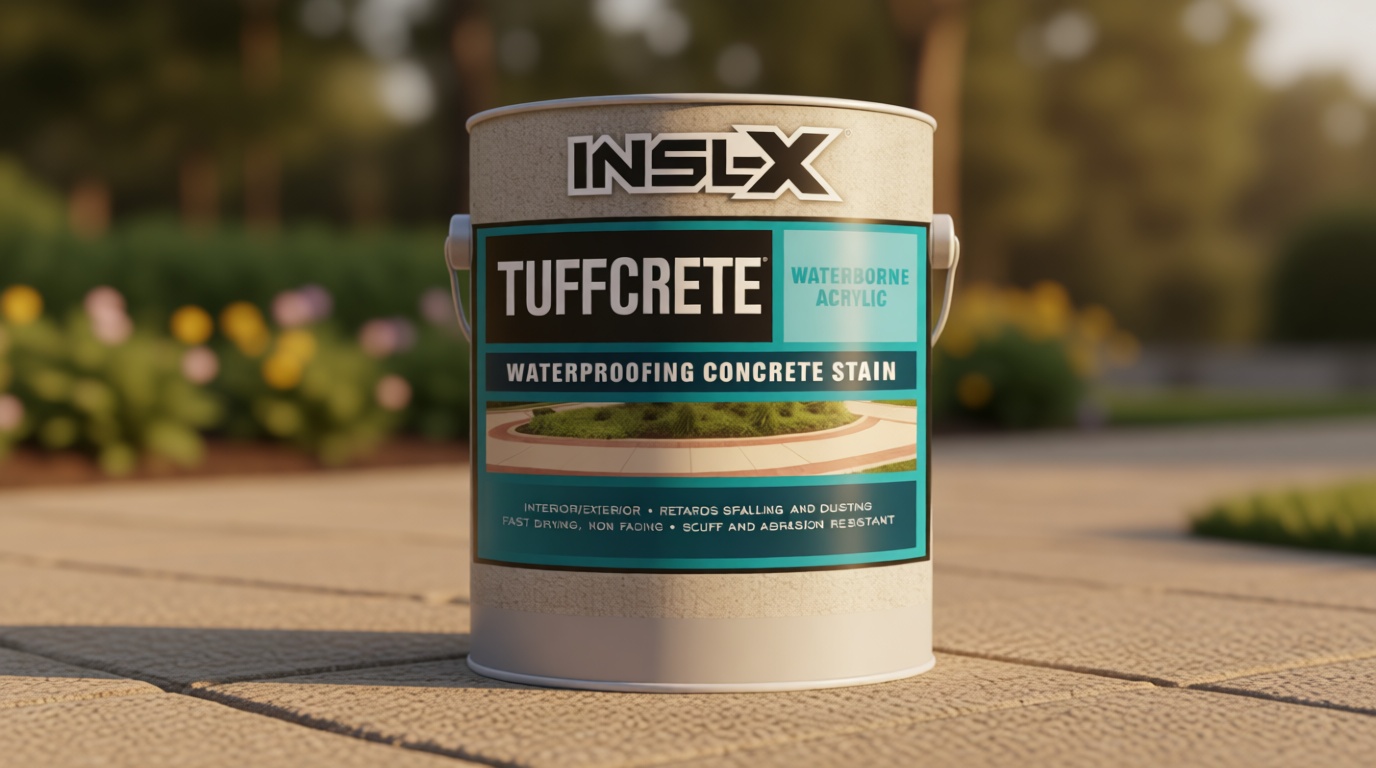 INSL-X TuffCrete Waterborne Acrylic Concrete Stain Paint, Desert Sand, 1 Gallon