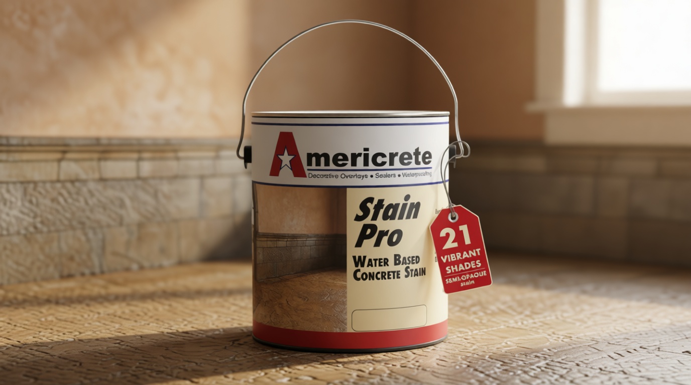 Concrete Stain - Brown - Semi-Opaque Topical Stain for Wood, Concrete, Stone, Tile, Decks, Floors, Cement, Porches, and More - Decorative Color Stains (1 Gallon)