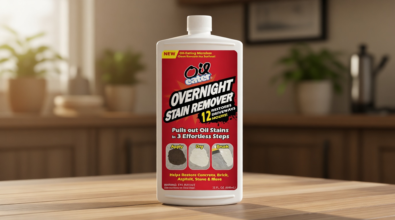 Overnight Stain Remover for Cleaning Oil Stains on Concrete, Driveway, Pavers & Garage Floors,White, AOD3232301