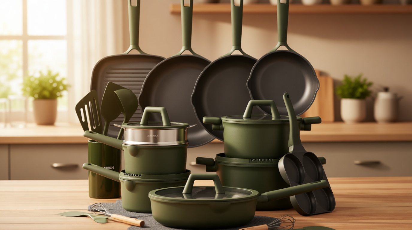 CAROTE 31PCS Pots and Pans Set, Nonstick Cookware Set Kitchen Non Stick Induction Titanium Cookware Non-toxic Granite Cooking set, PFOA Free