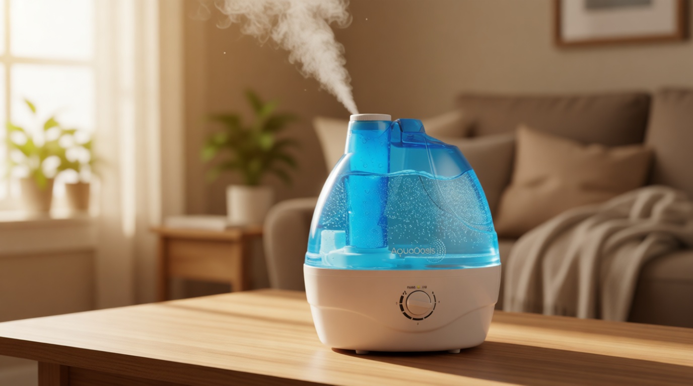 AquaOasis® Cool Mist Humidifier (2.2L Water Tank) Quiet Ultrasonic Humidifiers for Bedroom & Large room - Adjustable -360 Rotation Nozzle, Auto-Shut Off, Humidifiers for Babies Nursery & Whole House