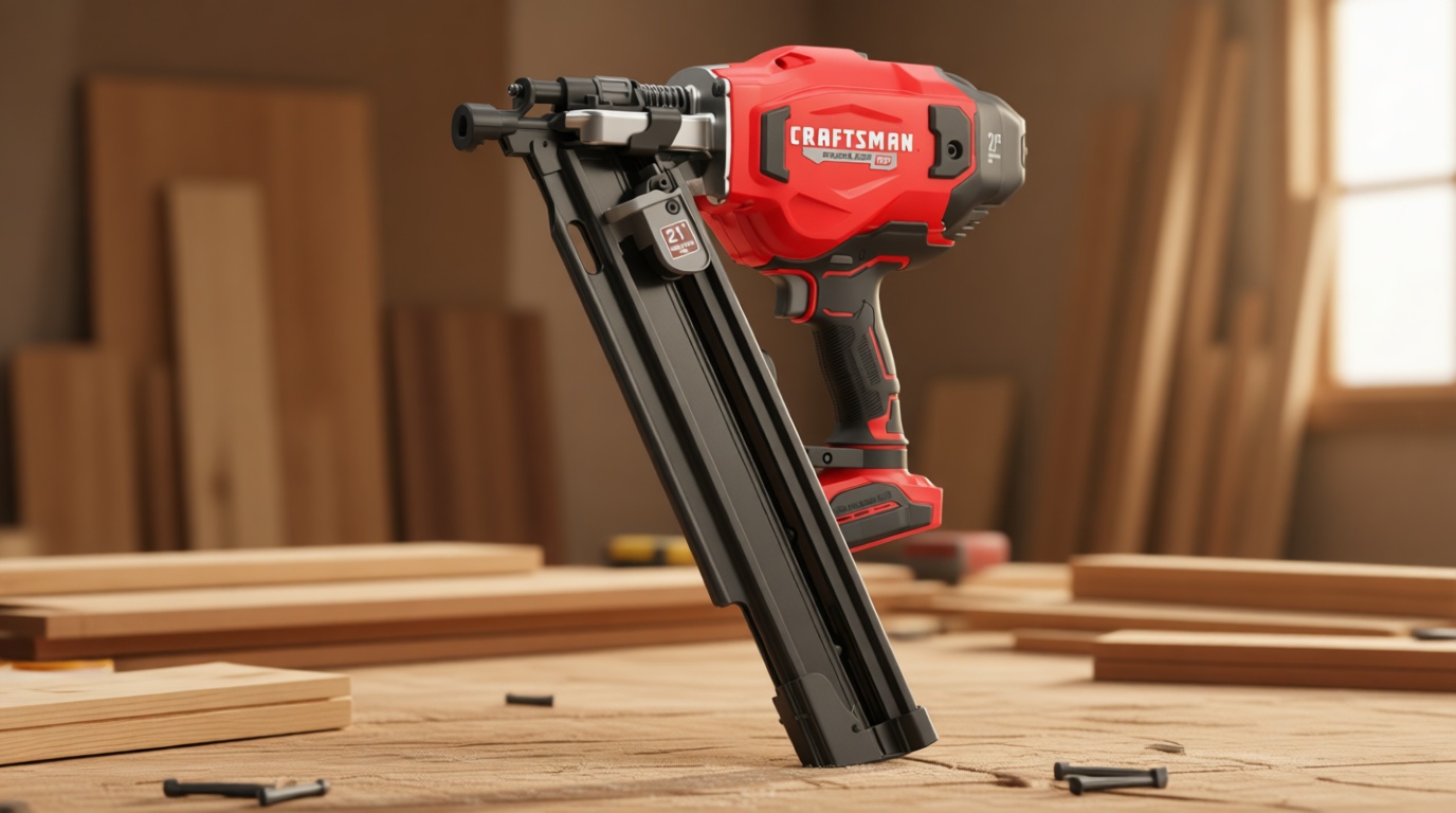 CRAFTSMAN V20 Cordless Framing Nailer, Nail Gun, 21 Degree, up to 3-1/4 inch Nails, Bare Tool Only (CMCN621PLB)