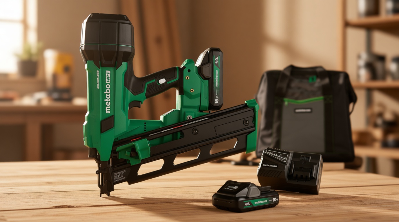 Metabo HPT 18V MultiVolt Cordless 21° Framing Nailer Kit, 3-1/2" Plastic Strip Framing Cordless Nailer, Power Tool with 4.0Ah Lithium Ion Battery, Drives 2" to 3-1/2" Nails, NR1890DRA