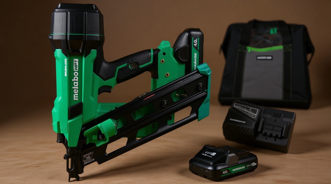 Metabo HPT 18V MultiVolt Cordless 30° Paper Tape Framing Nailer Kit, 3-1/2" Framing Nailer, Power Tool with 4.0Ah Lithium Ion Battery, Drives 2" to 3-1/2" Nails, Powerful Brushless Motor, NR1890DCA