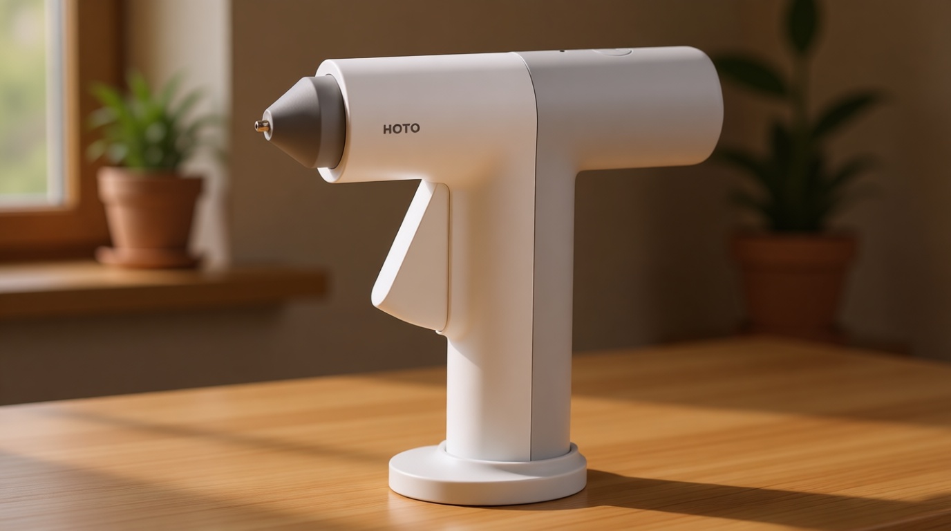 HOTO Cordless Hot Glue Gun, Minimalist Style, 30s Heating Fast, Smart Power-off, Compact Size, Intelligent Temperature Control, USB-C Rechargeable,10 Mini Sticks for Crafts, DIY Arts, Home Repairs