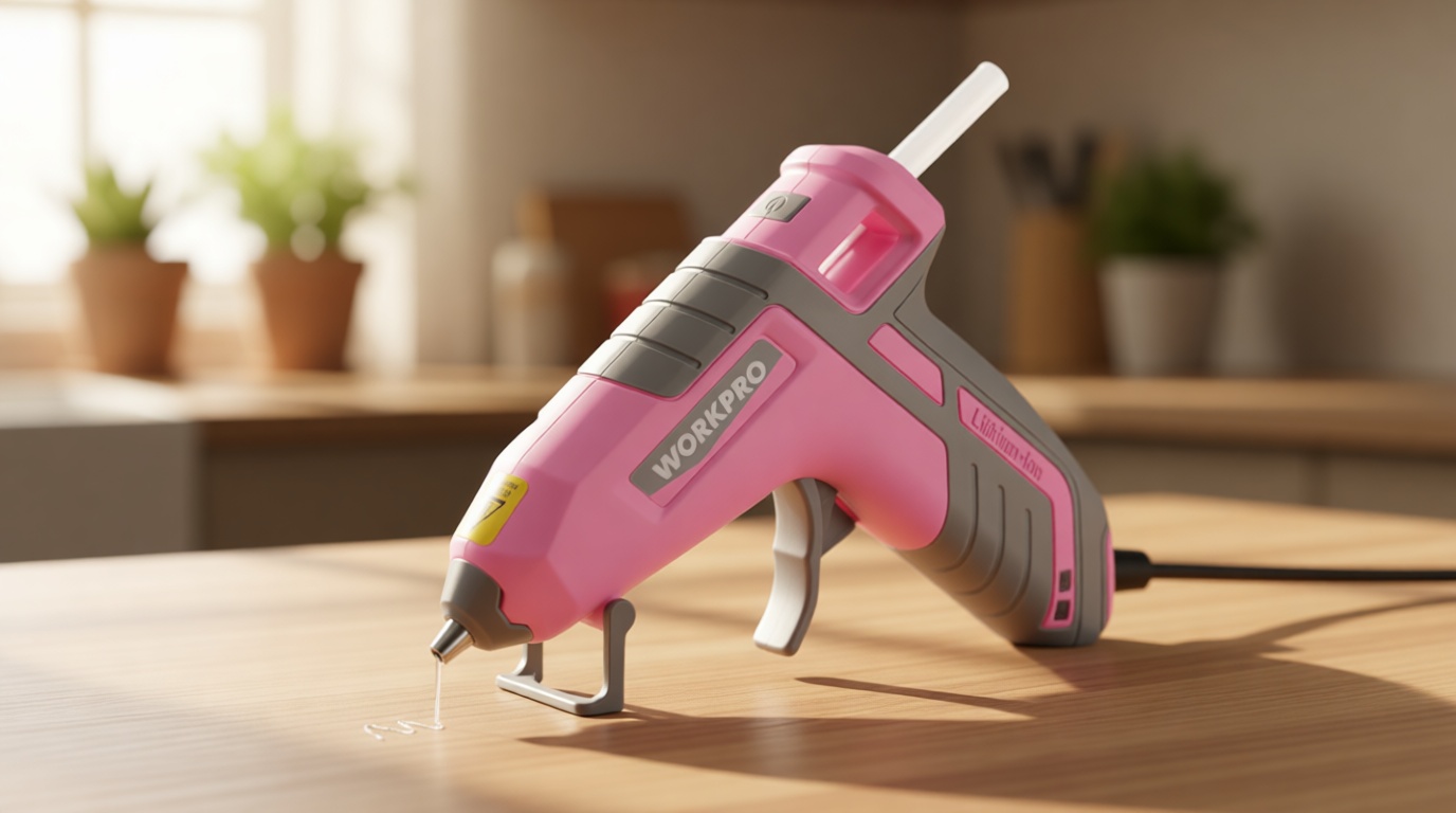 WORKPRO 3.6V Cordless Hot Glue Gun (Upgrade), Fast Preheating, Smart Power-Off, USB-C Rechargeable Glue Gun, Less-drip Hot Glue Gun Kit with 20 Pcs Premium Mini Glue Sticks for DIY, Crafting and Arts