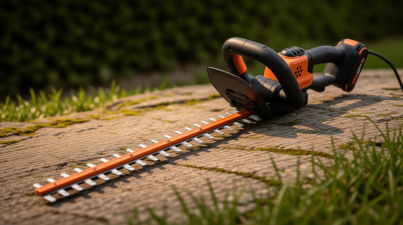 WORX 22" Cordless Hedge Trimmer, Electric Hedge Trimmer with Dual-Action Blades, Lightweight Bush Trimmer with 5.5 LBS, Battery & Charger Included, WG261
