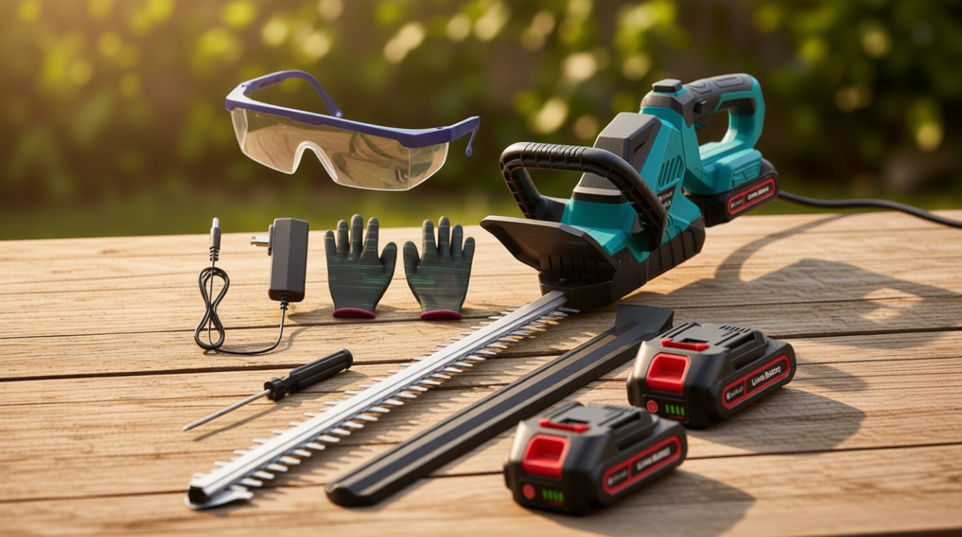 20'' Hedge Trimmer Cordless with Battery, Electric Handheld Bush Clipper with 2 Pack Rechargeable Batteries, 3000RPM 180° Rotatable Head, 2/3'' Blade Gap, Gardening Gifts for Mother's Day