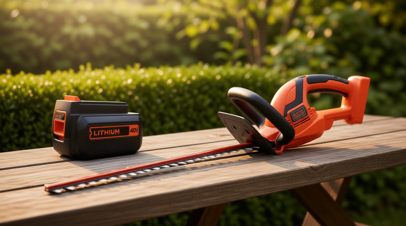 BLACK+DECKER 40V MAX Hedge Trimmer, Cordless, 24-Inch Blade, Battery and Charger Included (LHT2436)