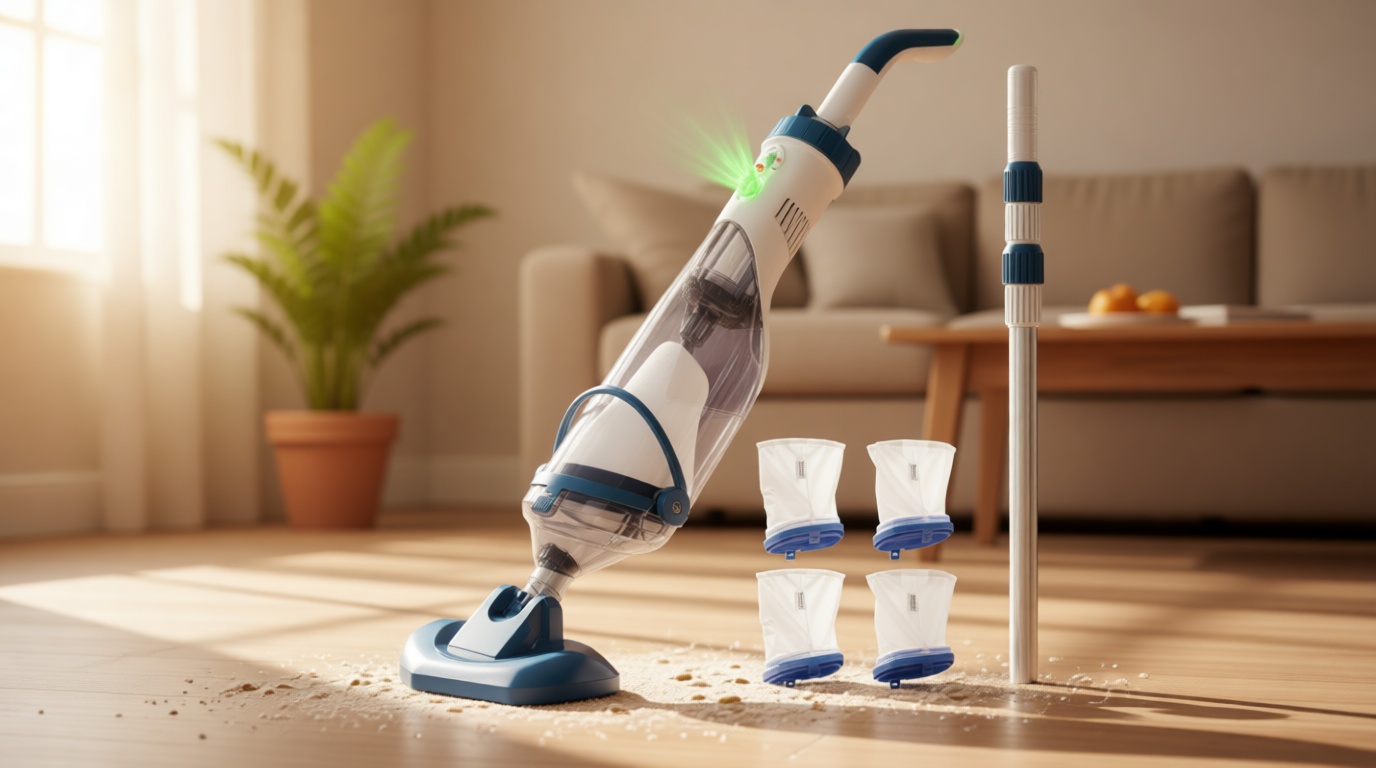 Enhulk Rechargeable Handheld Cordless Pool Vacuum for Above Ground Pool and Inground Pool(2025 Upgraded),60-Minute Runtime,Powerful Suction up to 18.5 gallons/min, Efficient Leaf and Debris Removal ClimeCo Certified