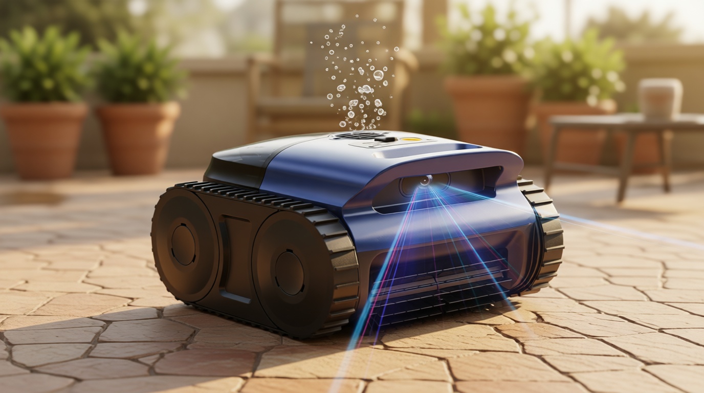 (2026 Upgrade) Pool Vacuum for Inground Pool & Above Ground Pool, Cordless Pool Cleaner with Smart Navigation, Self-Parking, LED Indicator, Wall&Waterline Cleaning Pool Robot up to 2150 Sq.ft