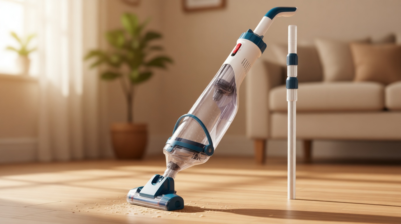 Pool Vacuum for Above Ground Pool with a Telescopic Pole, Running time up to 1H, T403 Handheld Rechargeable Pool Cleaner with Powerful Suction up to 18.5 gallons/min, Ideal for Leaves, Debris ClimeCo Certified