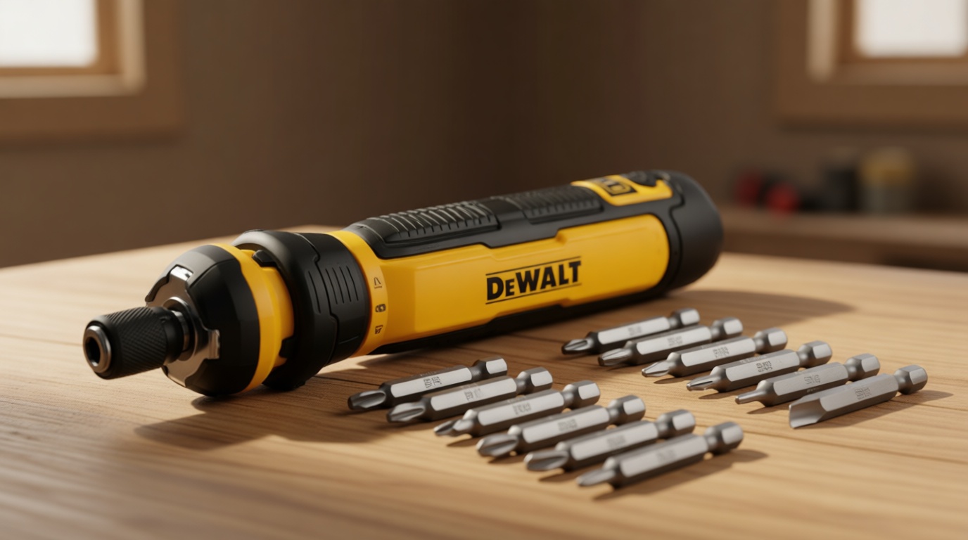 DEWALT Cordless Screwdriver, 4V USB Rechargeable Electric Screwdriver with 12 pcs Screwdriver Bit Set, LED Light, FLEXDRIVE Control, Compact, Ergonomic (DWHT66719)