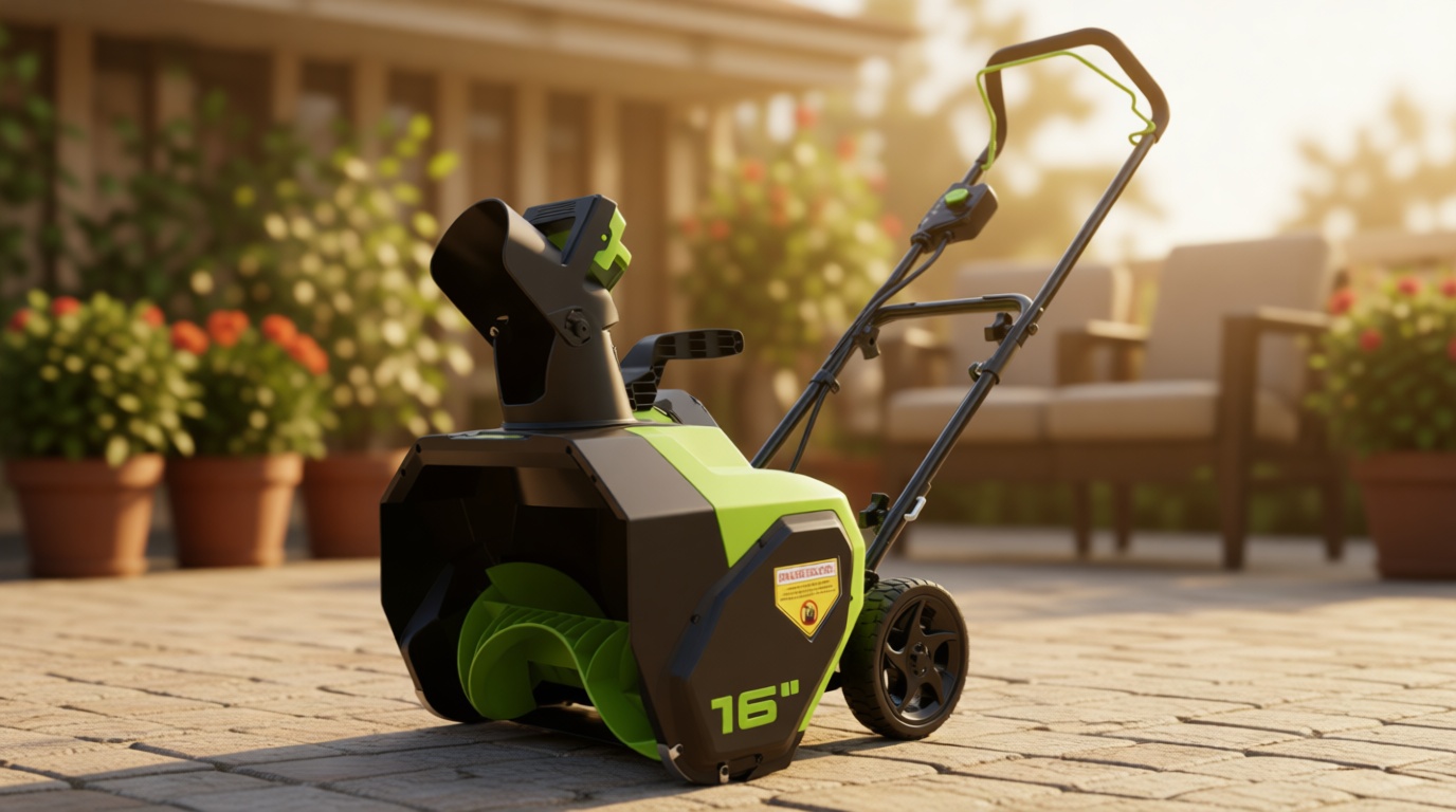 Greenworks 40V (75+ Compatible Tools) 16” Cordless Snow Blower, 5.0Ah Battery and Charger Included, SN40B410