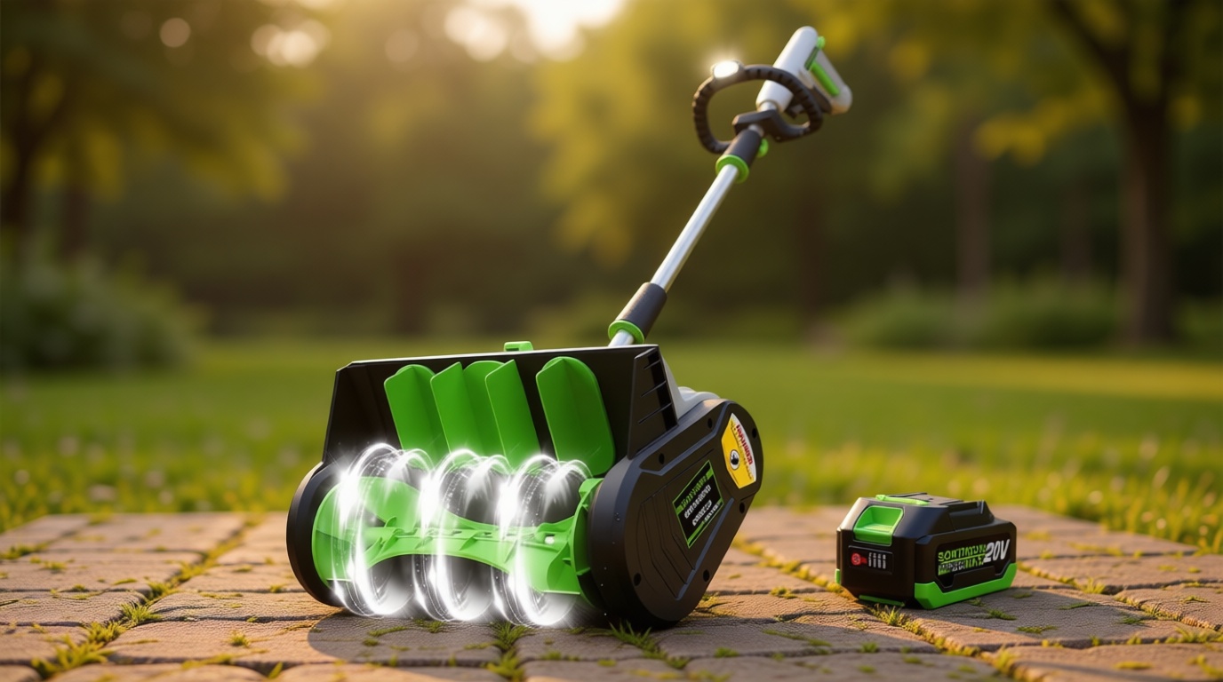 Brushless Cordless Snow Shovel, 13.5Inch Electric Snow Blower with 4.0 Ah Battery and Charger, Battery Powered Snow Removal with 25FT Throw Distance for Driveway,Steps, Patio, Sidewalk Global Recycled Standard