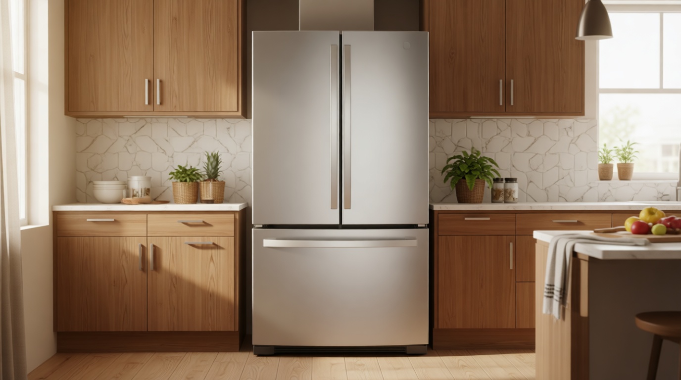 GE PROFILE 21.9 cu. ft. Counter Depth French Door Refrigerator w/Internal Dispenser in Fingerprint Resistant Stainless ENERGY STAR