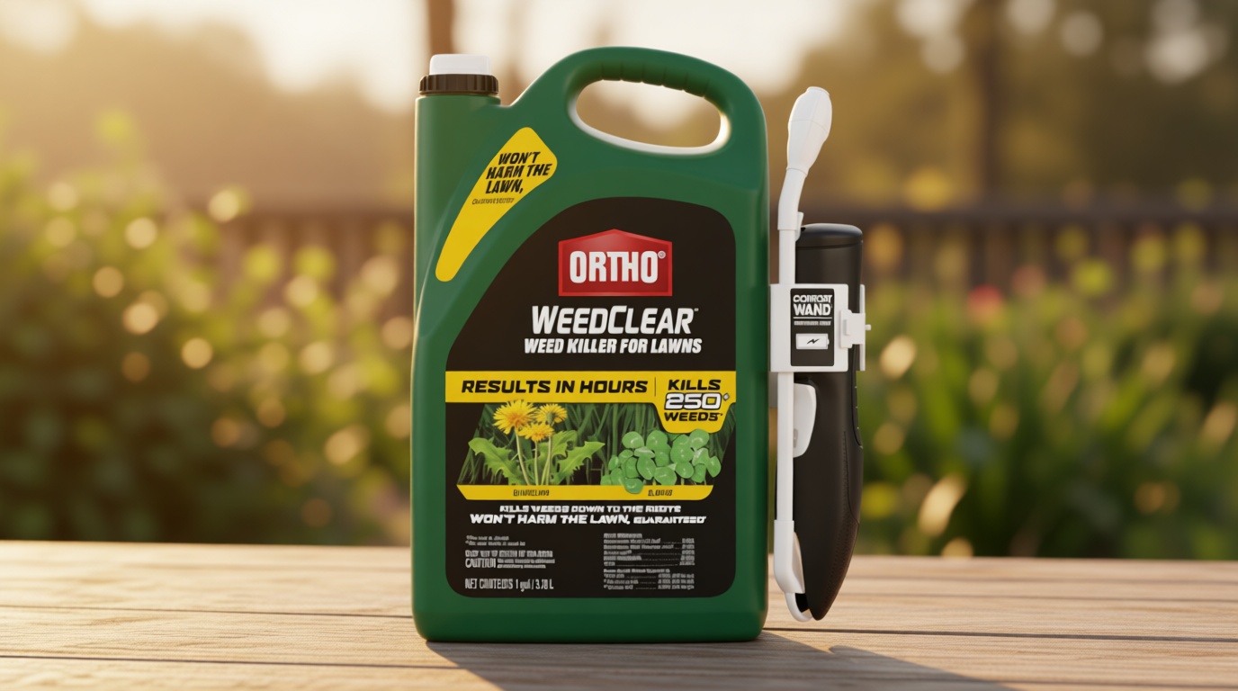 Ortho WeedClear Weed Killer for Lawns with Comfort Wand - Ready-To-Use, Weed Killer Herbicide, Won't Harm Grass (When Used as Directed), Kills Dandelion & Clover, 1 gal.