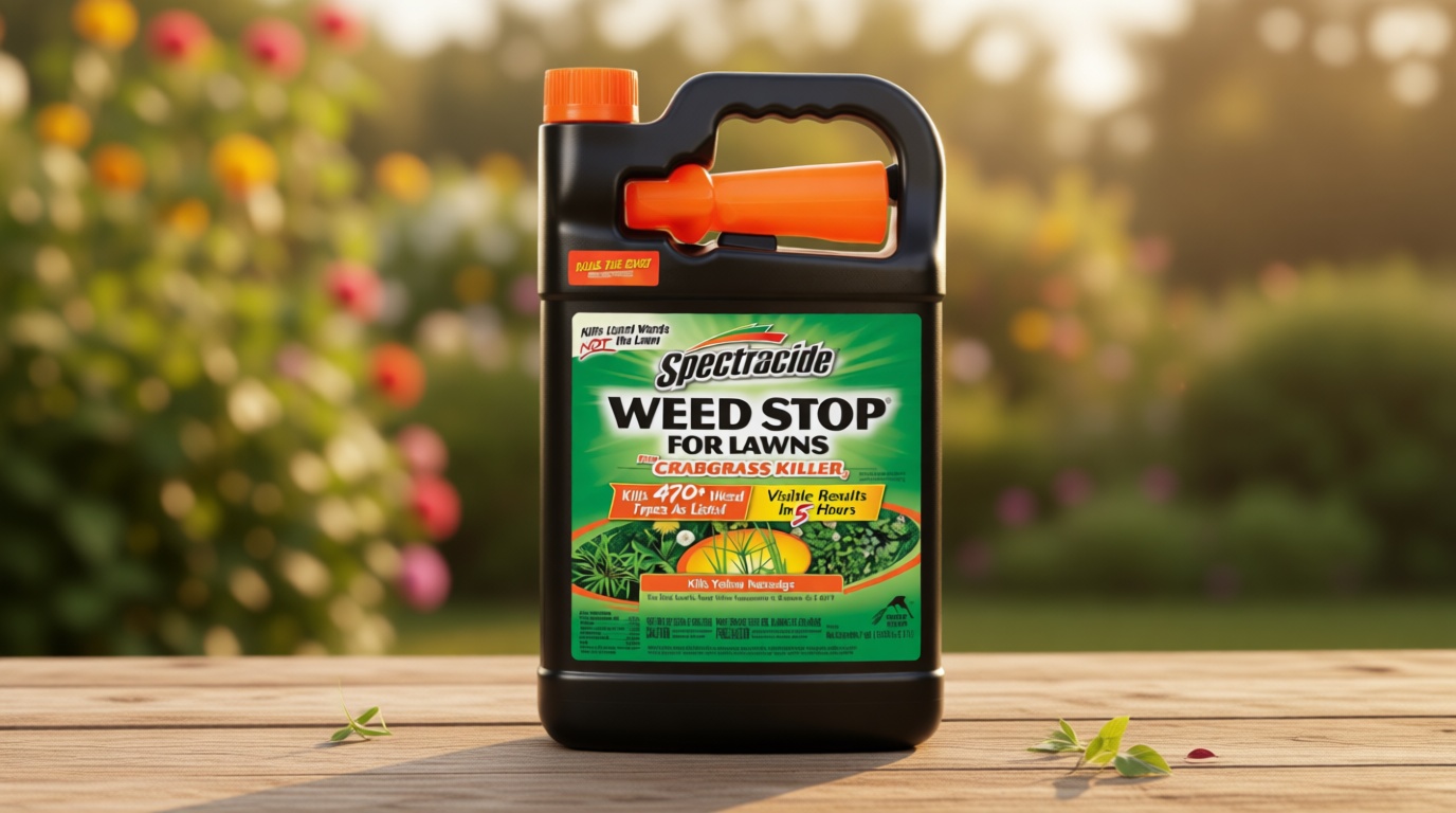 Spectracide Weed Stop For Lawns Plus Crabgrass Killer, 1 Gallon, Ready-To-Use Formula Kills More Than 470 Types Of Weeds As Listed Including Dandelion, Chickweed, Clover, Crabgrass And Yellow Nutsedge
