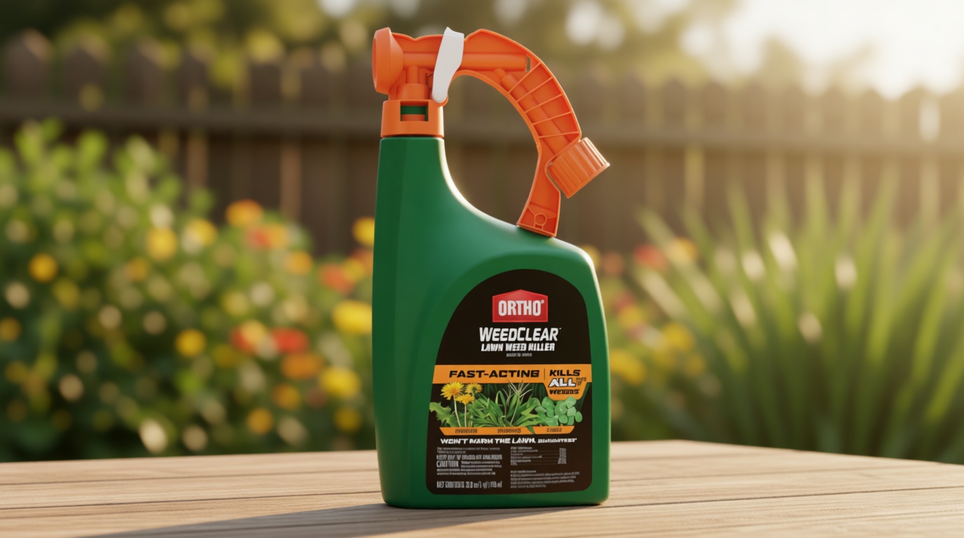 Ortho WeedClear Lawn Weed Killer Ready-To-Spray - Weed Killer for Lawns, Kills Crabgrass, Dandelion and Clover, Hose-End Application, Covers 5,000 sq. ft., 32 fl. oz.