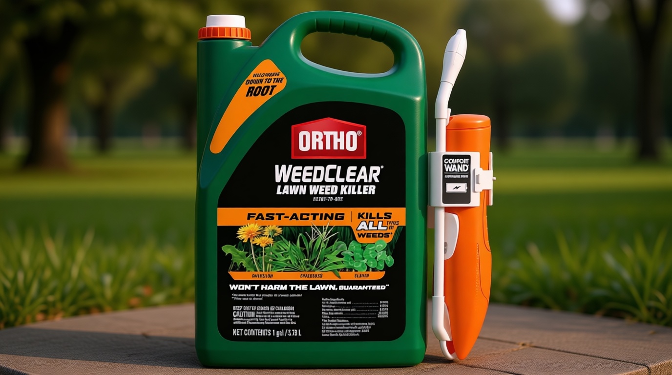 Ortho WeedClear Lawn Weed Killer Ready-to-Use with Comfort Wand, Kills Crabgrass, Dandelion and Clover, 1 gal.
