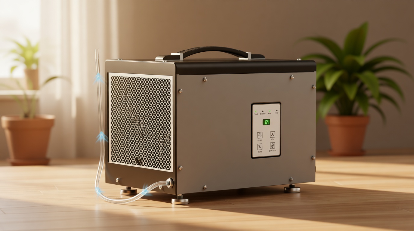 BaseAire Crawlspace Dehumidifier with Pump, Compact Dehumidifiers for Commercial, Basement and Water Damage with Drain Hose, 70 PPD, Auto Defrost, GLGR Technology, Up to 1000 Sq Ft