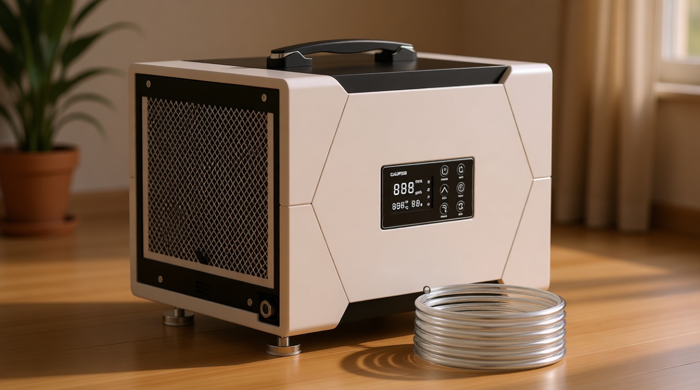 CADPXS Crawl Space Dehumidifier with Pump and Drain Hose, 80 Pint Crawlspace Dehumidifier for Commercial, Basement, Water Damage Use, Auto Defrost, Memory Start, cETL Certified, Up to 1000 Sq Ft