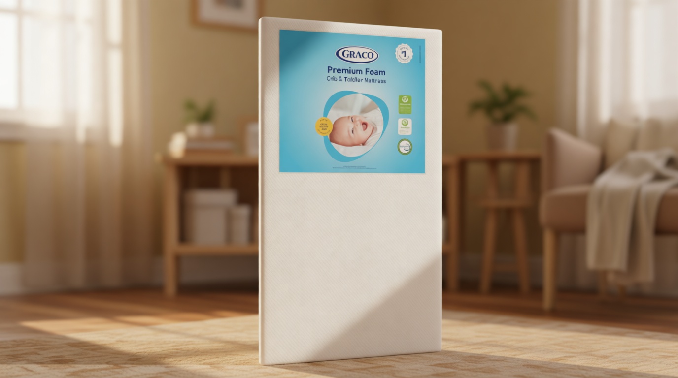 Graco Premium Crib & Toddler Mattress – GREENGUARD Gold Certified, Machine Washable Oeko-TEX Standard 100 Certified Cover with Waterproof Surface, Fits Any Standard Full Size Baby Crib & Toddler Bed OEKO-TEX STANDARD 100