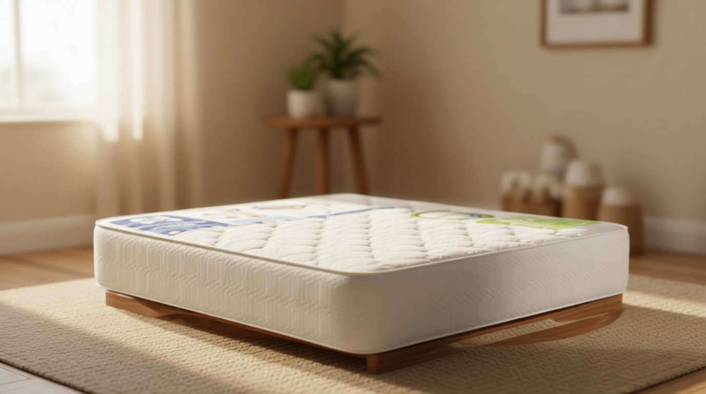 Sealy Baby Posturepedic Grace Hybrid - Firm 2 Stage Breathable Crib Mattress with Waterproof Barrier - GREENGUARD Gold Certified, Soy-enhanced Foam for Infants and Toddlers, Made in the USA (52x28")