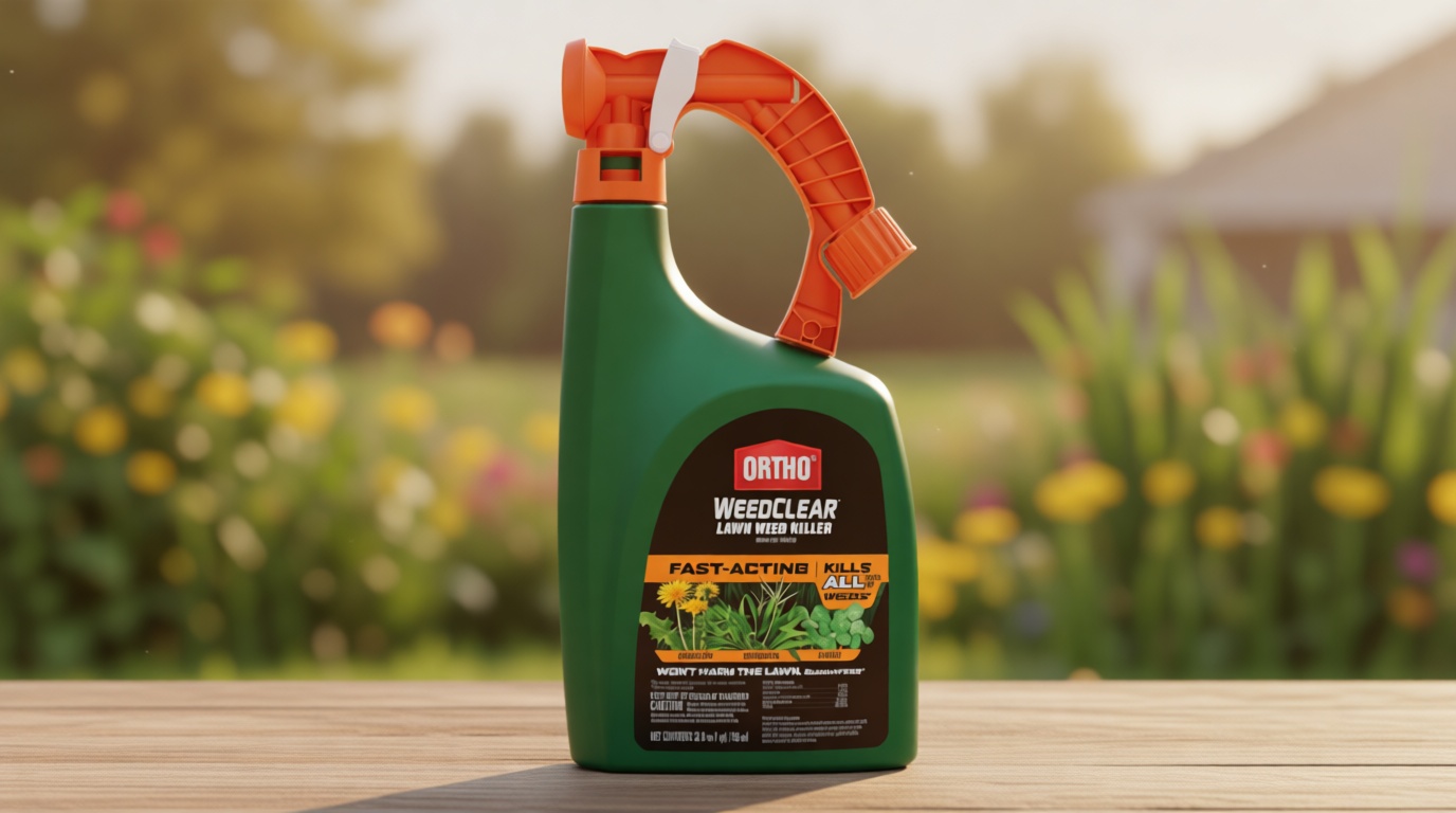Ortho WeedClear Lawn Weed Killer Ready-To-Spray - Weed Killer for Lawns, Kills Crabgrass, Dandelion and Clover, Hose-End Application, Covers 5,000 sq. ft., 32 fl. oz.