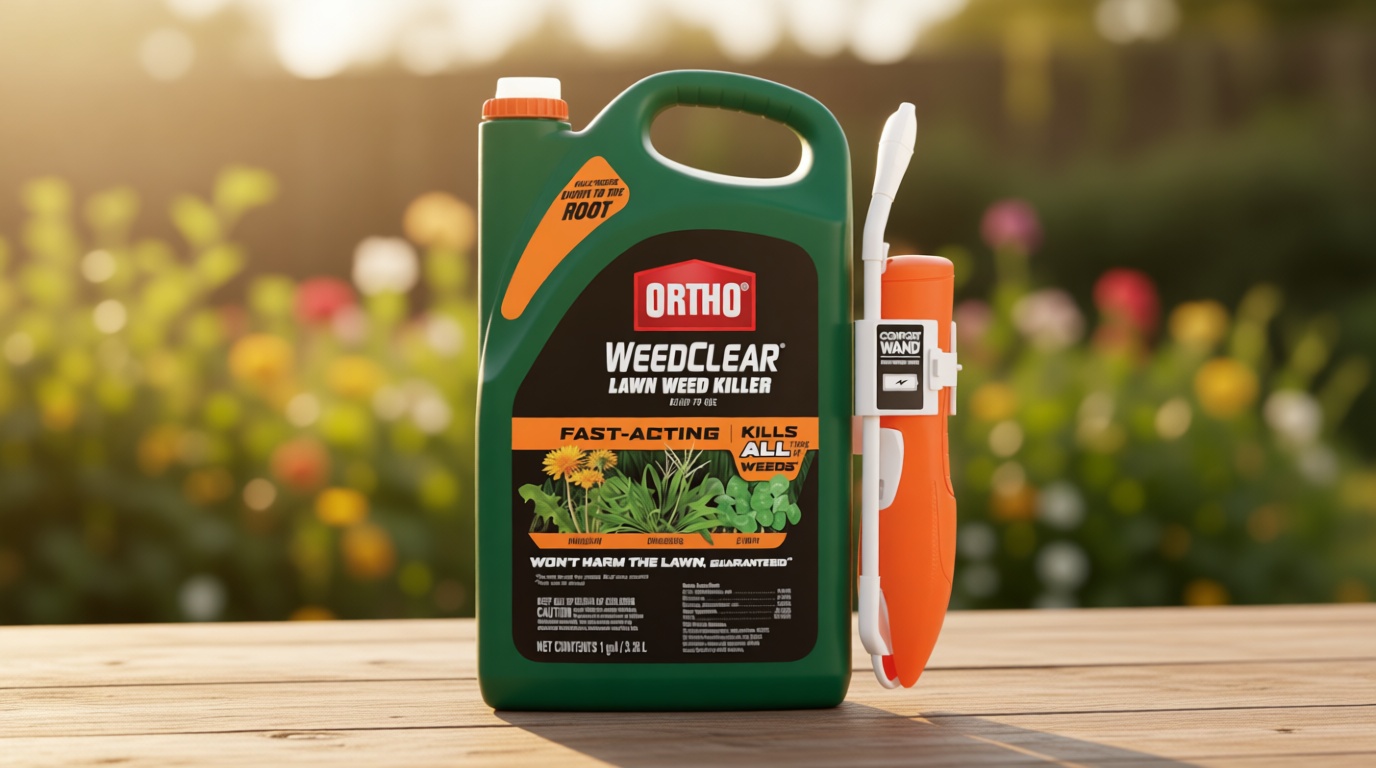 Ortho WeedClear Lawn Weed Killer Ready-to-Use with Comfort Wand, Kills Crabgrass, Dandelion and Clover, 1 gal.