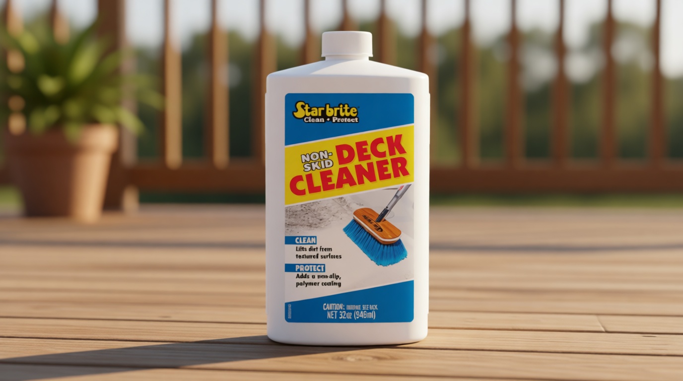 STAR BRITE Non-Skid Deck Cleaner & Protectant Ultimate Boat Deck Wash - Protects Against Future Stains & UV - Ideal for Fiberglass, Vinyl, Plastic, Painted & Metal Surfaces