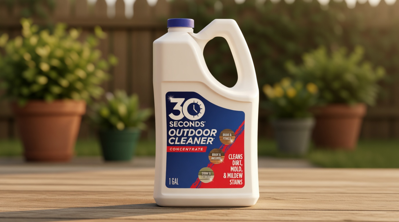 30 SECONDS Outdoor Cleaner Dirt, Mold & Mildew Cleaner & Stain Remover Concentrate | 1 Gallon