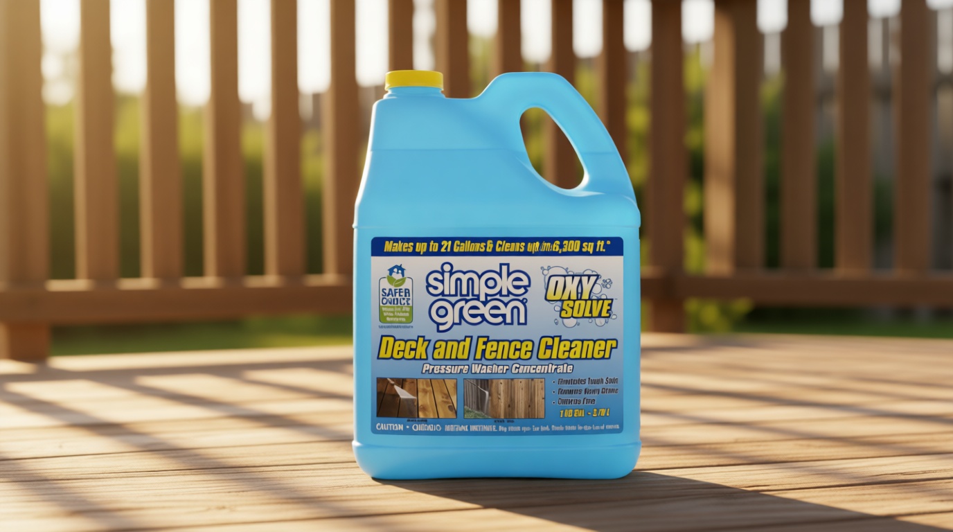 Simple Green Oxy Solve Deck and Fence Pressure Washer Cleaner, Colorless to Pale Straw, Unscented, 128 Fl Oz (Packaging May Vary) U.S. EPA Safer Choice [Amazon-developed Certification] Compact by Design