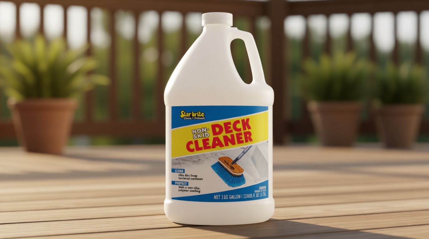 STAR BRITE Non-Skid Deck Cleaner & Protectant Ultimate Boat Deck Wash - Protects Against Future Stains & UV - Ideal for Fiberglass, Vinyl, Plastic, Painted & Metal Surfaces