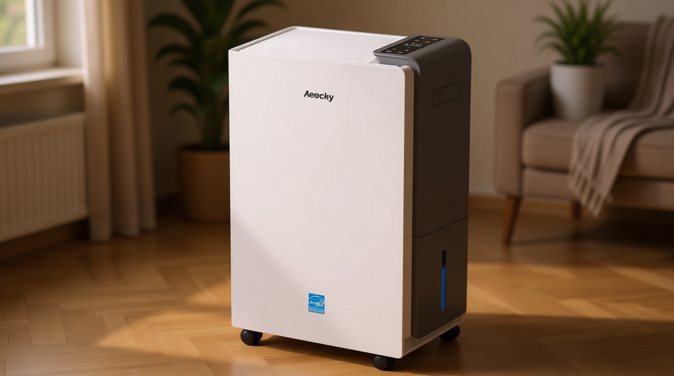 AEOCKY 4500 Sq.Ft Energy Star Most Efficient 2025 Dehumidifier, Max 80 Pint/Day Smart Compressor Dehumidifier with Drain Hose, Intelligent Humidistat,for Basement,Bedroom,Home,Bathroom Global Recycled Standard ENERGY STAR