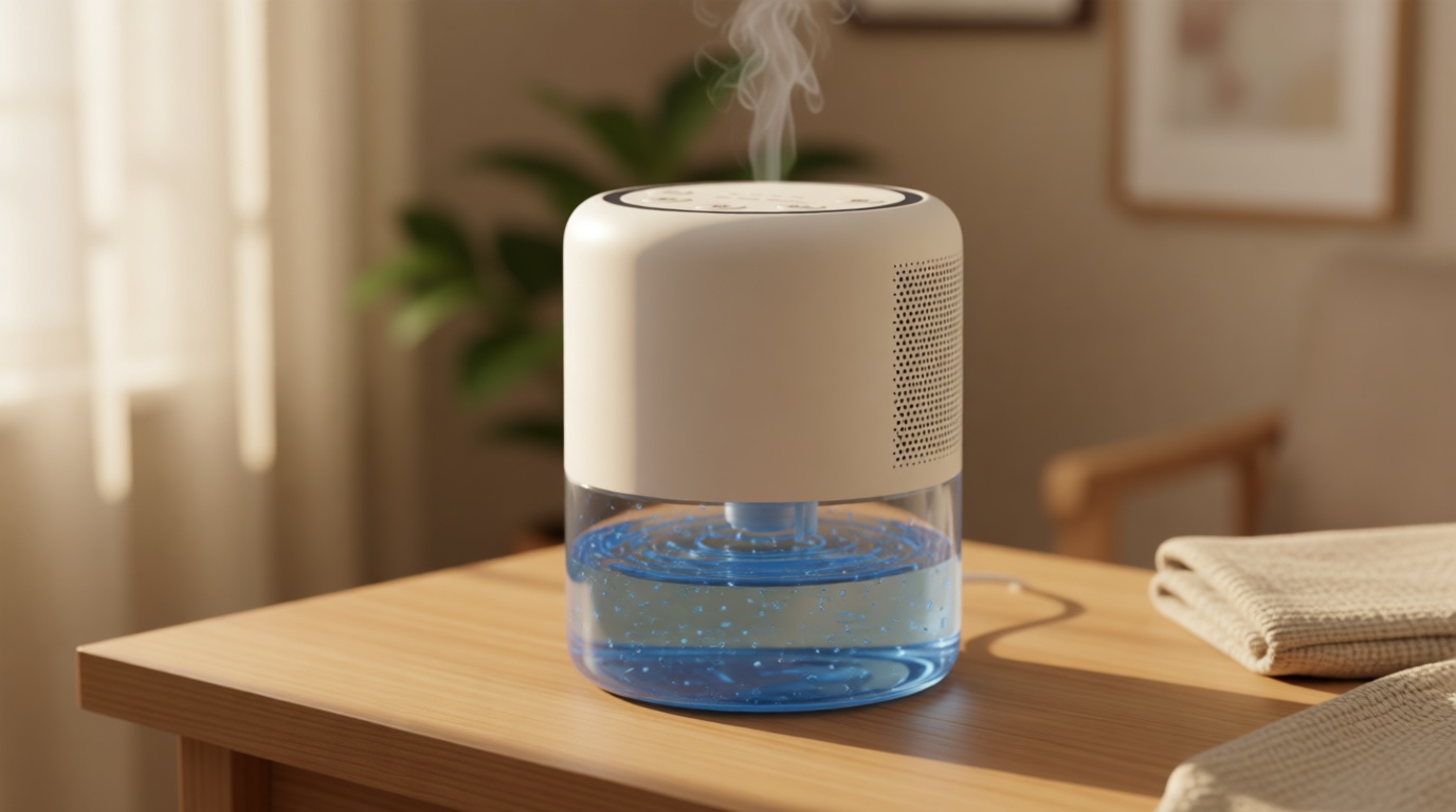 44oz(1.3L) Small Dehumidifier for Home Auto-Off Quiet Portable Dehumidifier with 3 Modes 10 Color Lights 4 Timer Settings for Bedroom Bathroom Closet (215 sq.ft)